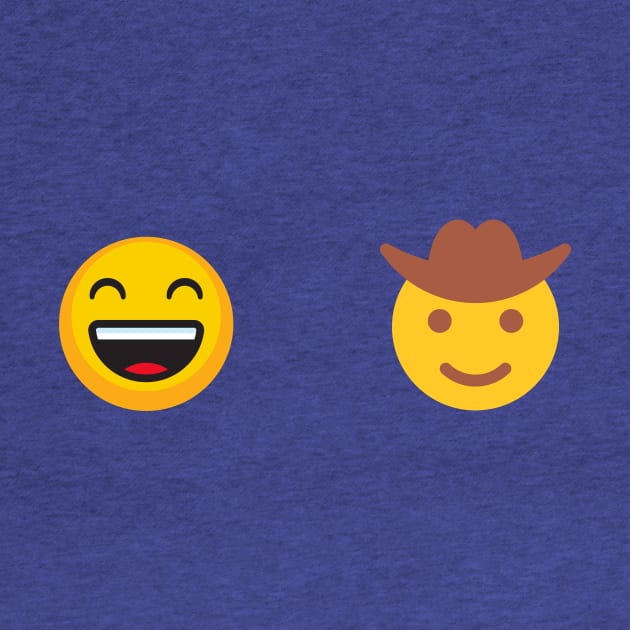 Happy / cowboy emoji sticker by HuntersDesignsShop